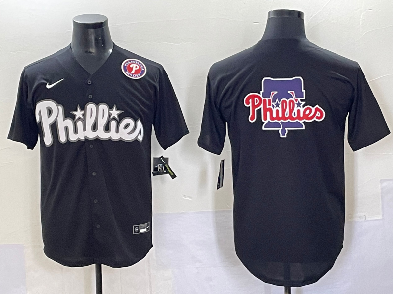 Men Philadelphia Phillies blank Black Seventh generation Joint Name Nike MLB 2025 Jersey style 6->youth mlb jersey->Youth Jersey